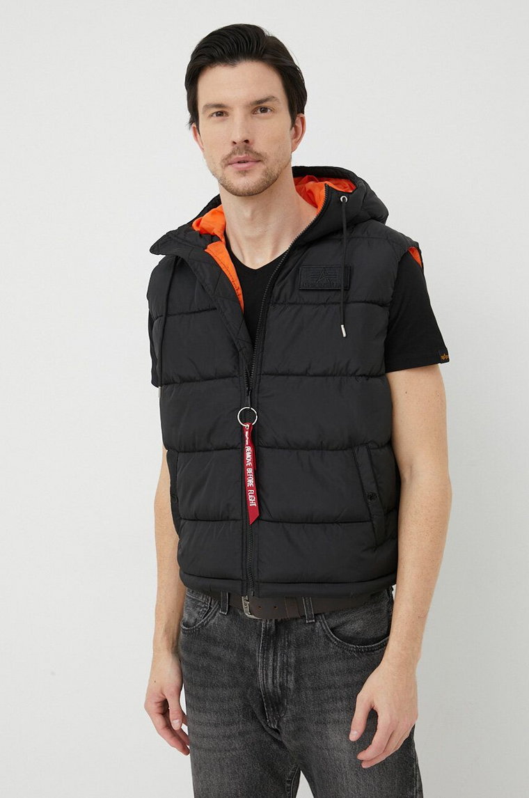 Alpha Industries bezrękawnik męski kolor czarny przejściowy 118110.03-Black