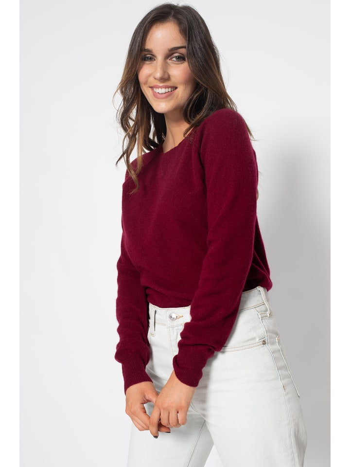 Perfect Cashmere Kaszmirowy sweter "Wilma" w kolorze bordowym