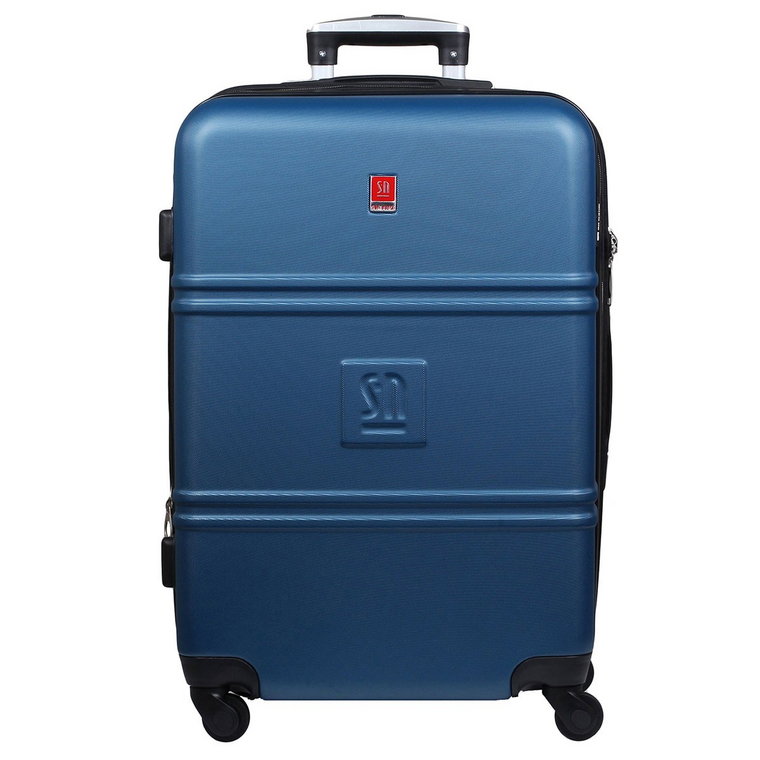 Niebieska duża walizka 75 cm poszerzana Art Class Collection