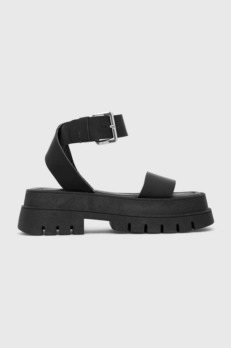 Charles Footwear sandały skórzane Jinny damskie kolor czarny na platformie Jinny.Sandal