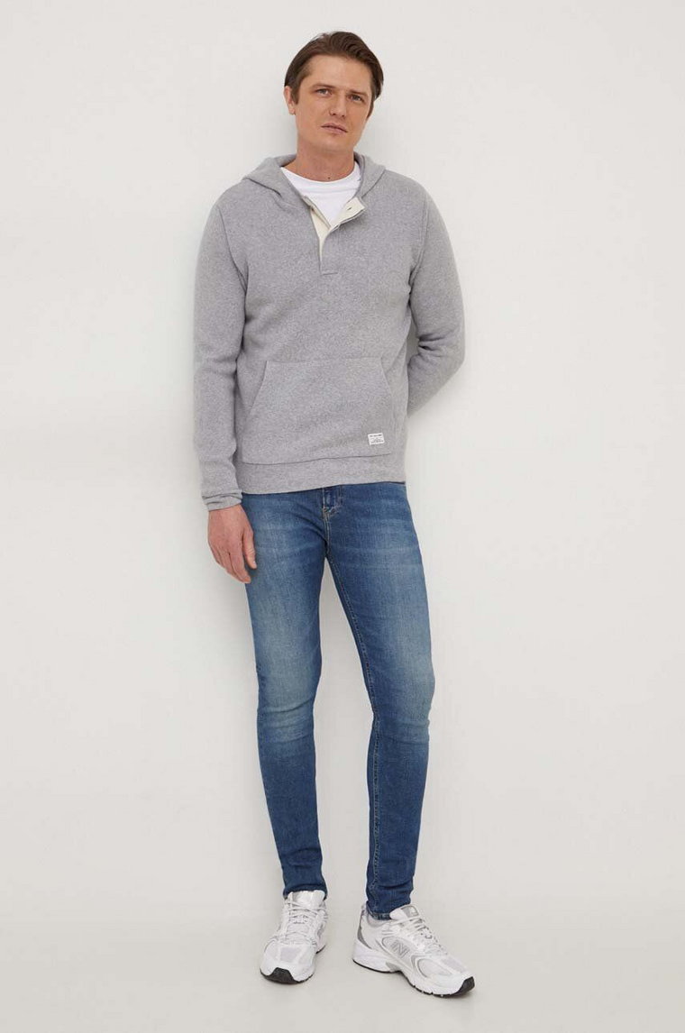 Pepe Jeans sweter z domieszką wełny męski kolor szary lekki