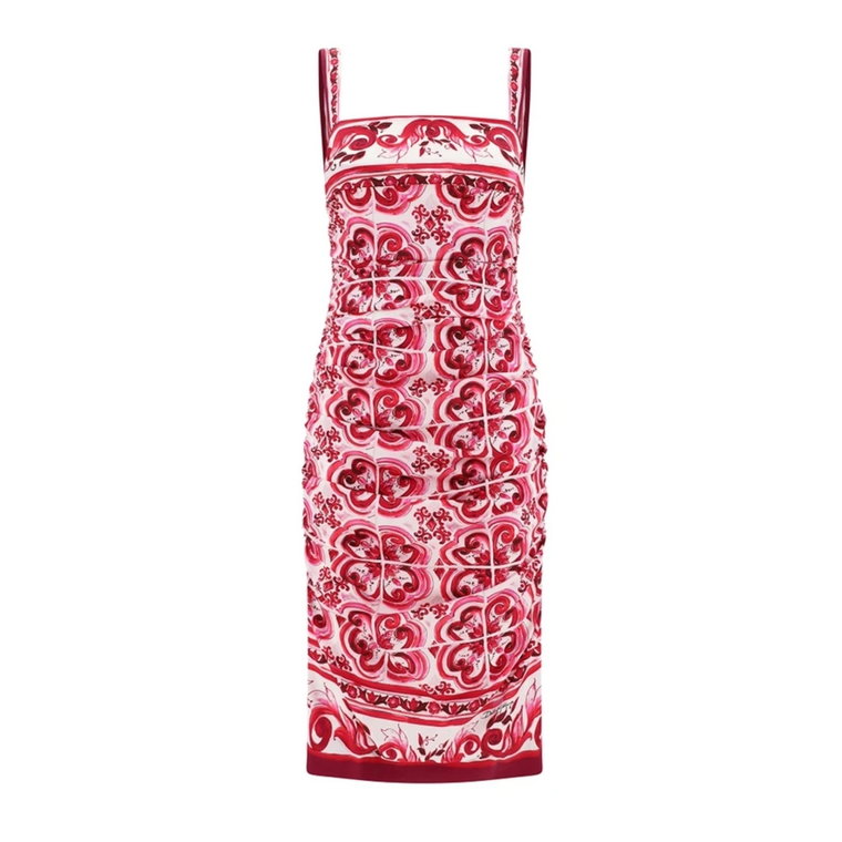 Różowa Sukienka z Jednym Wlotem Dolce & Gabbana