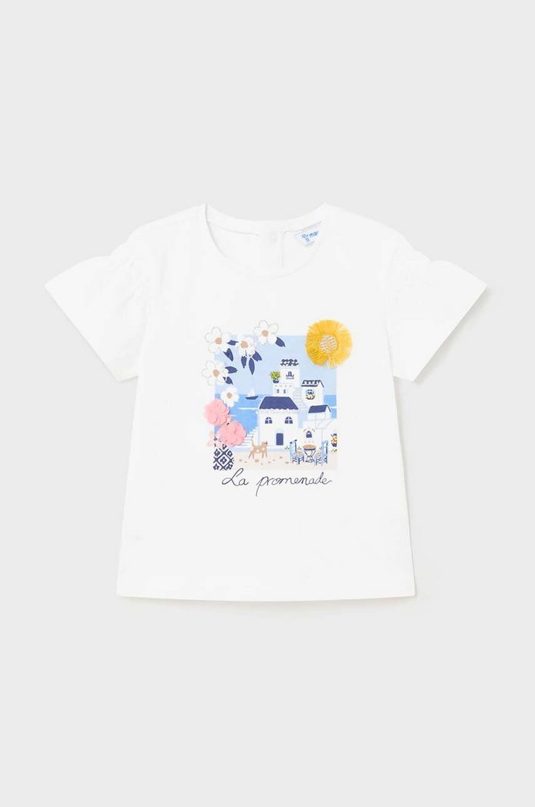 Mayoral t-shirt niemowlęcy kolor biały