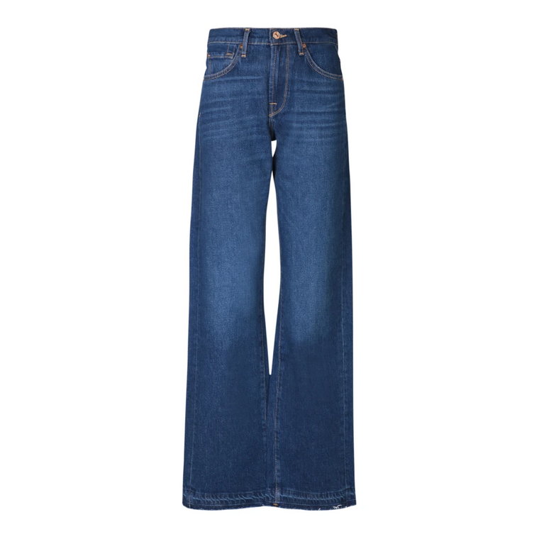 Niebieskie Jeansy dla Kobiet - Stylowe i Wygodne 7 For All Mankind