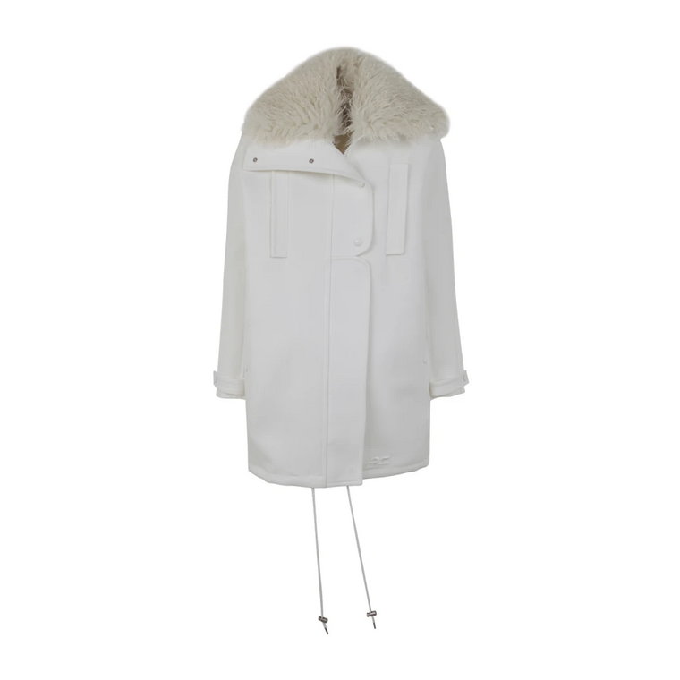 Heritage White Tech Twill Parka Coat Courrèges