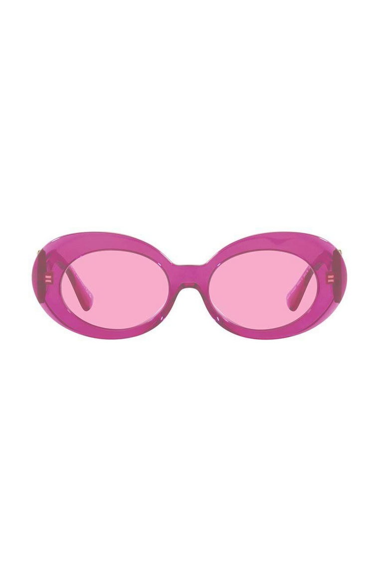 Versace okulary przeciwsłoneczne damskie kolor różowy 0VE4426BU