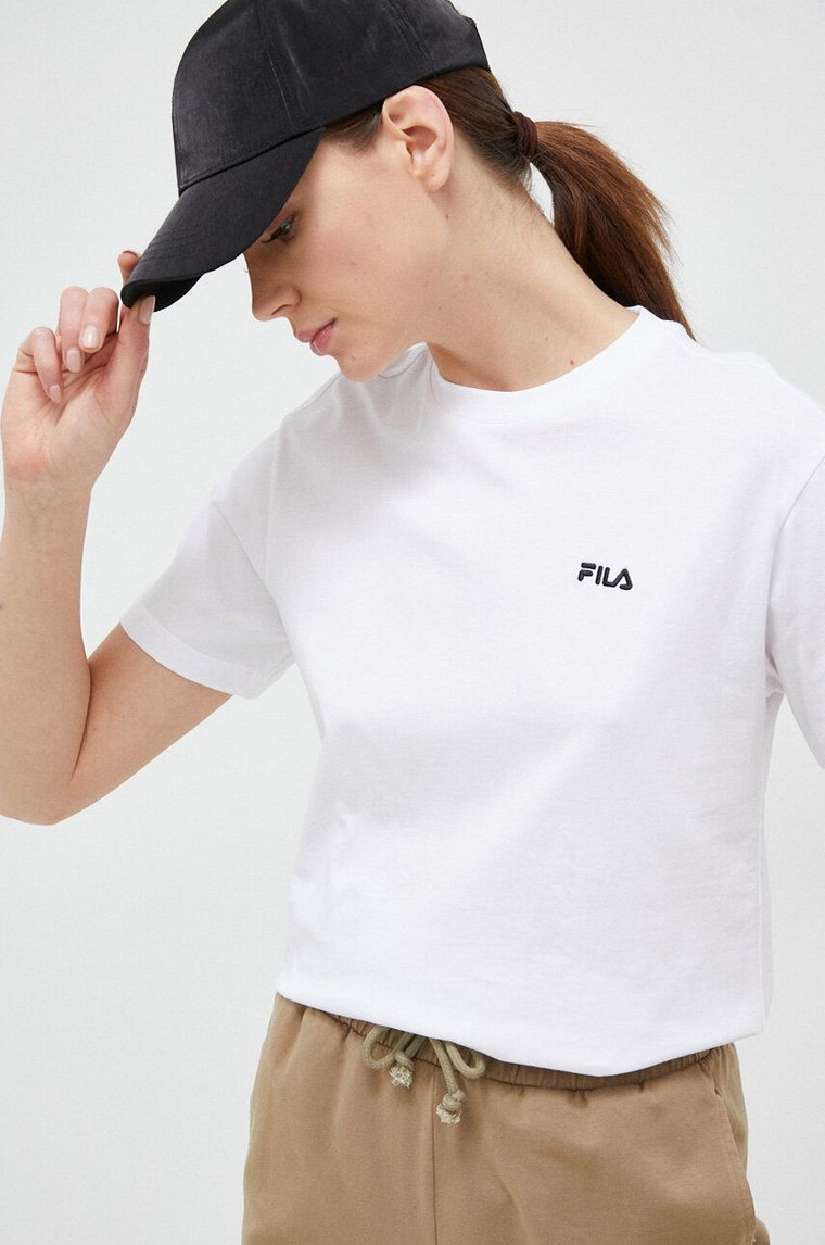 Fila t-shirt bawełniany kolor biały