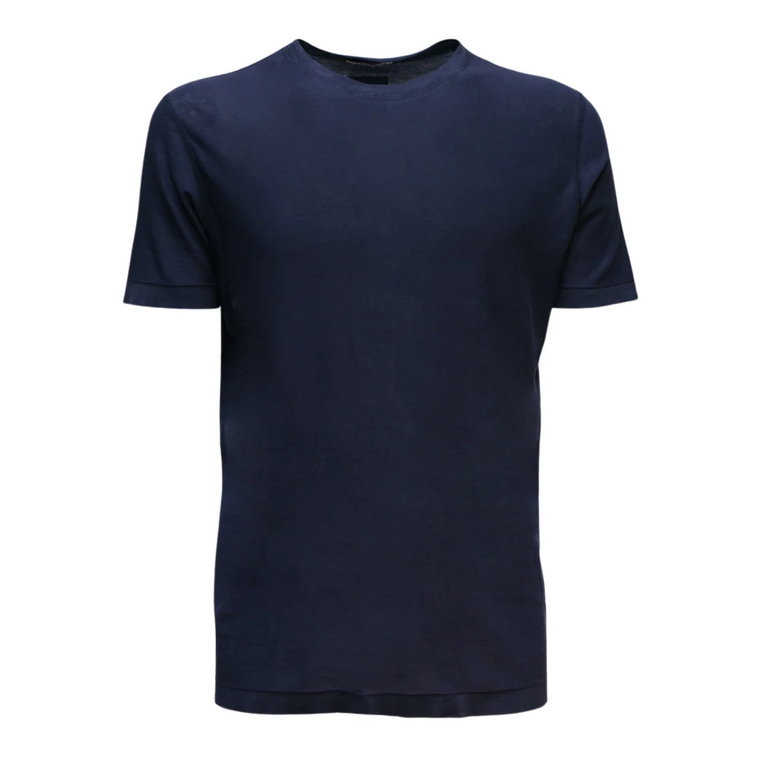 Niebieski T-shirt Filo Scozia Hannes Roether