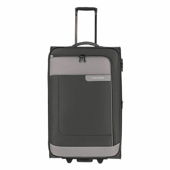 Travelite Viia 2 kółka Walizka 77 cm z plisą rozprężną schiefer