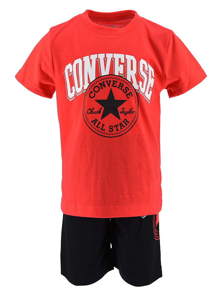 Converse 2-częściowy zestaw w kolorze czerwono-czarnym