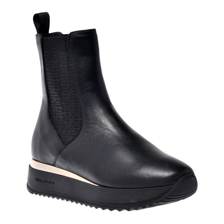 Black calfskin ankle boots Baldinini