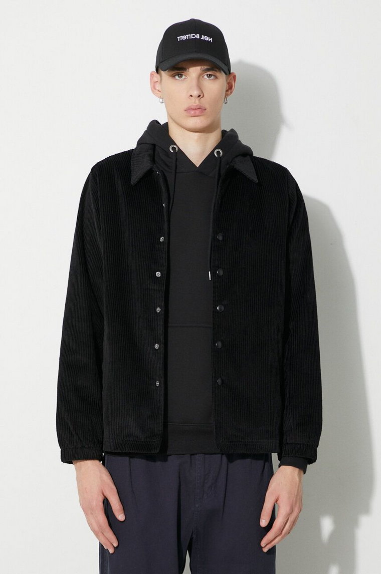Taikan kurtka sztruksowa kolor czarny przejściowa