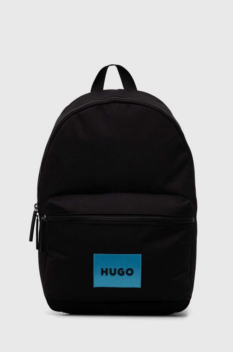 HUGO plecak męski kolor czarny duży z aplikacją 50516636