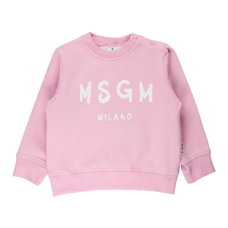 Różowy Sweter z Logo Msgm