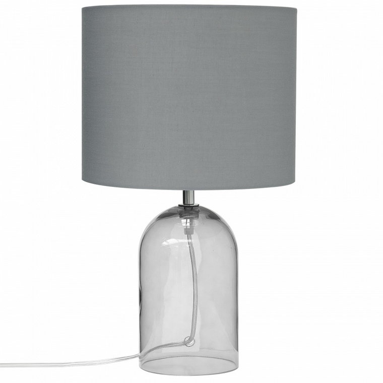 Lampa stołowa szkło przezroczyste/szara 44 cm DEVOLL kod: 4260624117447