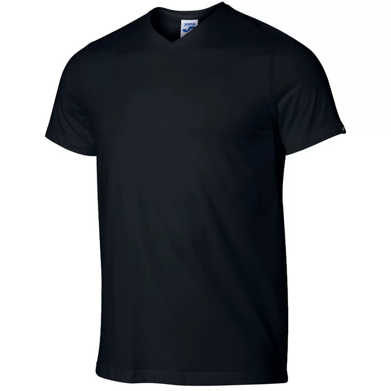 Joma Versalles Short Sleeve Tee 101740-100, Męskie, Czarne, t-shirty, bawełna, rozmiar: L