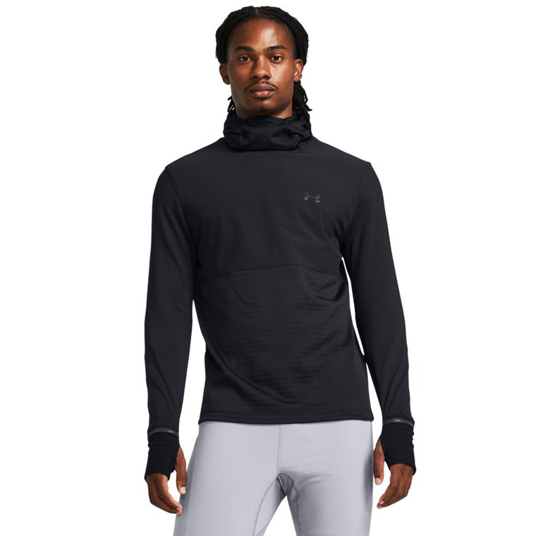 Męska bluza do biegania Under Armour Qualifier Cold Hoody - czarna