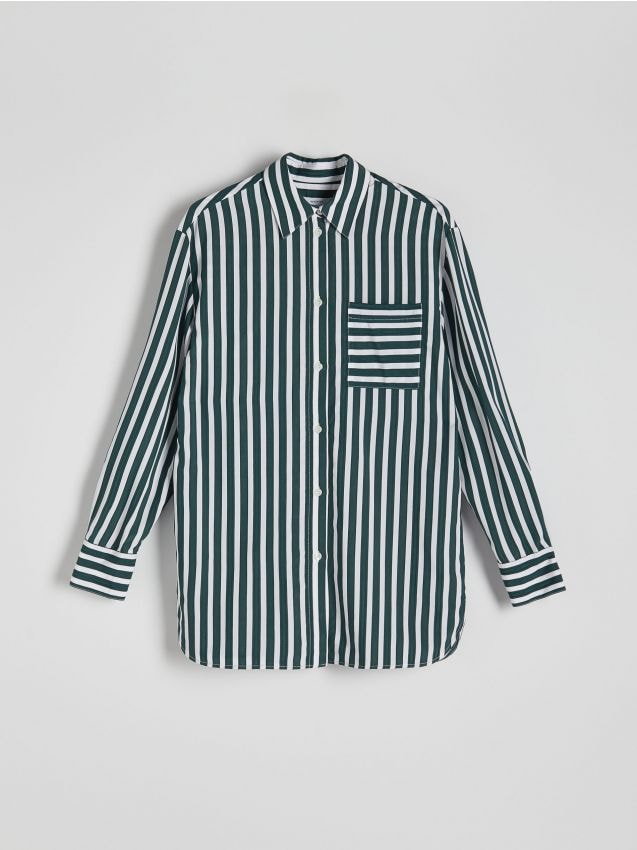 Reserved - Koszula z żakardowej tkaniny - wielobarwny