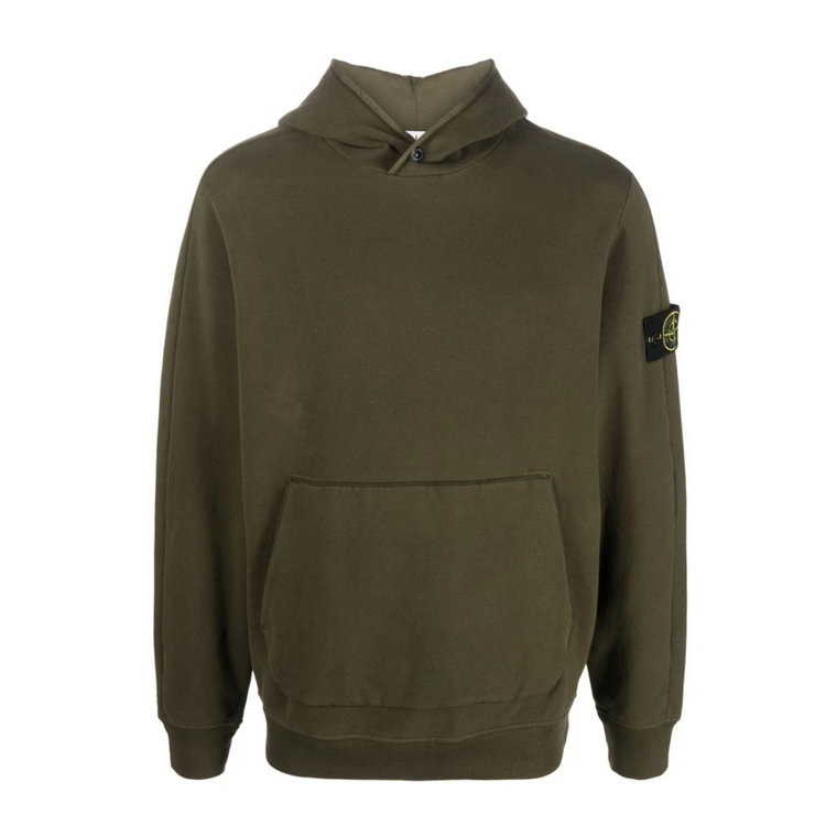 Zielone Swetry z Felpa Stone Island