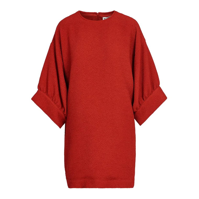 Czerwona Sukienka Oversized z Teksturą Essentiel Antwerp