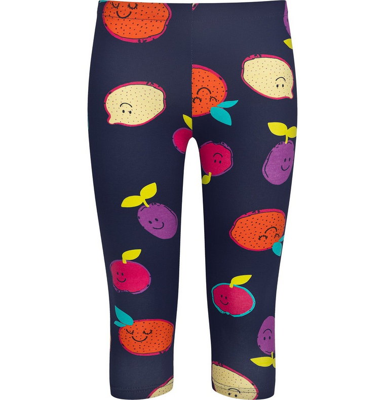 Legginsy dziewczęce leginsy 3/4 dziecięce bawełniane 122 owocowy print Endo