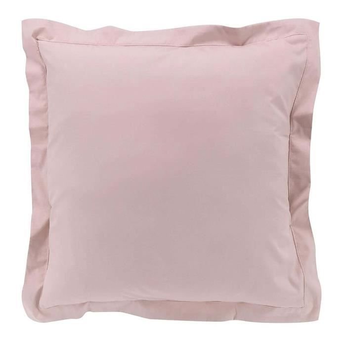 Poszewki na poduszki x2 Percale 63x63 cm Różowe