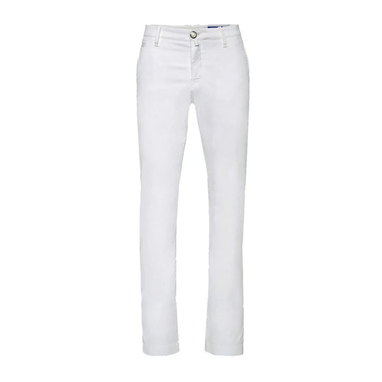 Białe wąskie spodnie z bawełny Ss23 Jacob Cohën
