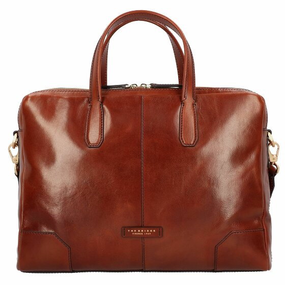 The Bridge Vespucci Briefcase Leather 41 cm Laptop Compartment marrone