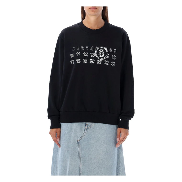 Czarny Sweter Dzianinowy Aw23 MM6 Maison Margiela