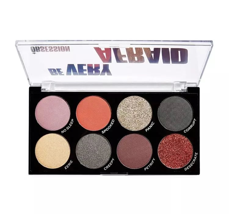 MAKEUP OBSESSION PALETA CIENI DO POWIEK BE VERY AFRAID 8x1,6G