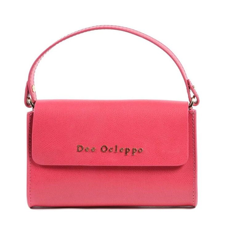 Złota torba na ramię z logo literowym Dee Ocleppo