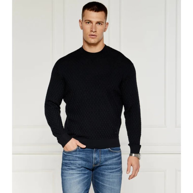 Emporio Armani Wełniany sweter | Slim Fit