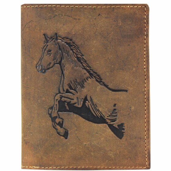 Greenburry Vintage Wallet Horse Leather 9,5 cm braun