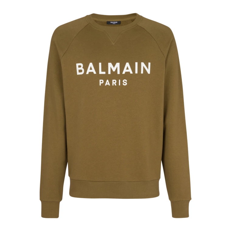 Bawełniana bluza z nadrukiem logo Balmain