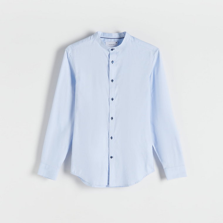 Reserved - Koszula slim ze stójką - jasnoniebieski