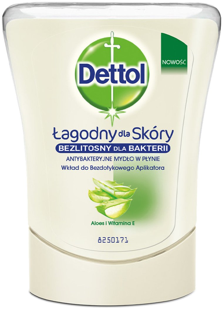 Dettol, Aloe Vera, mydło w płynie - bezdotykowe uzupełnienie, 250 ml