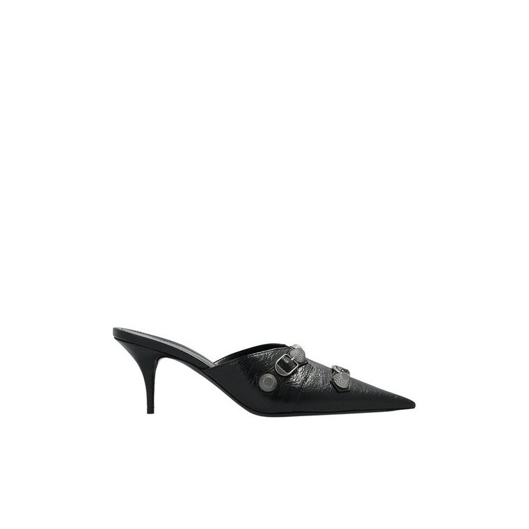 Vintage Czarne Sandały na Obcasie Balenciaga