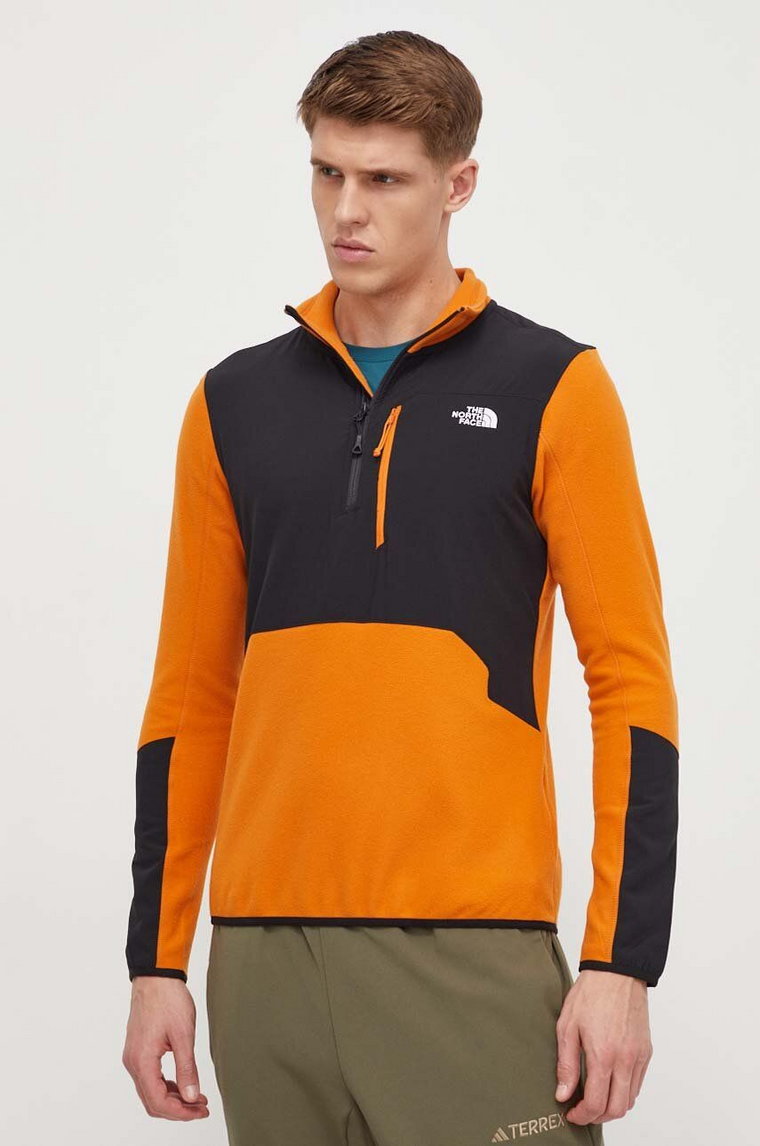 The North Face bluza sportowa Glacier Pro kolor pomarańczowy wzorzysta NF0A5IHRRMI1