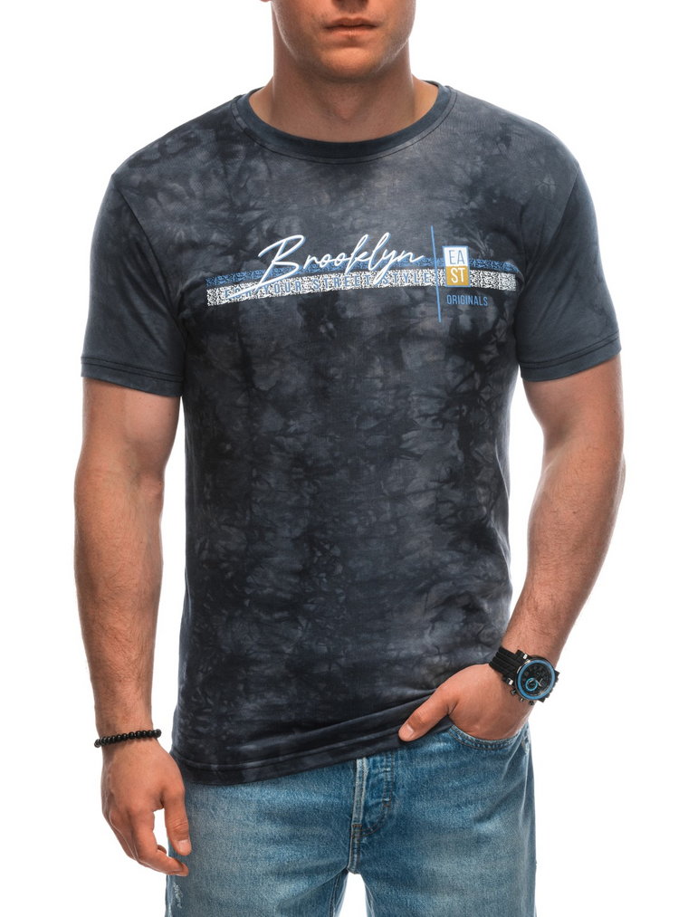 T-shirt męski z nadrukiem S1945 - grafitowy