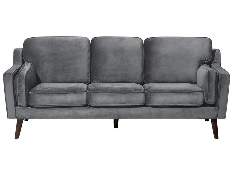 Sofa tapicerowana BELIANI Lokka, 3-osobowa, ciemnoszara, 85x204x83 cm