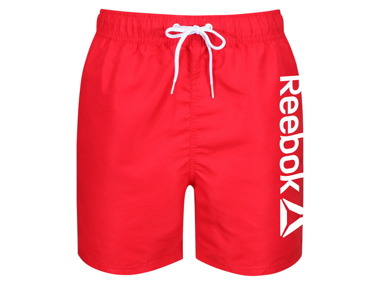 Reebok Szorty kąpielowe męskie z kieszonką (Czerwony, M)