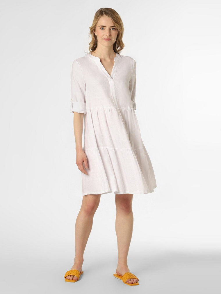 Apriori - Damska sukienka lniana, biały