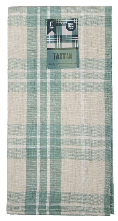 Ścierka kuchenna bawełniana Tartan 45x65 zielona kratka