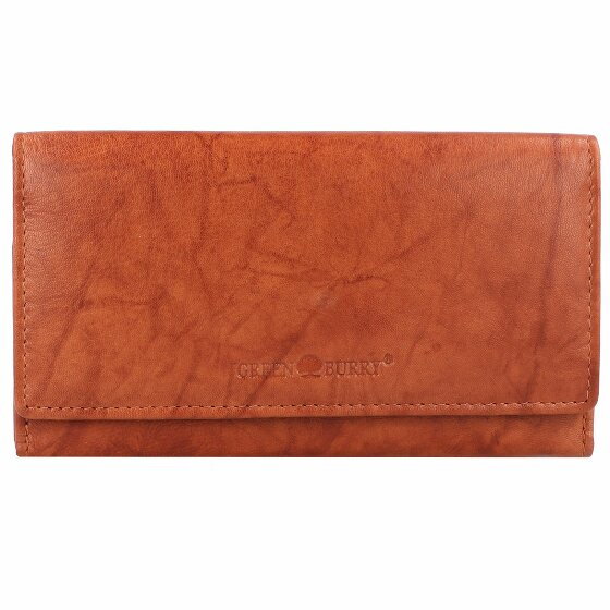 Greenburry Basic Wallet RFID Leather 17 cm cognac