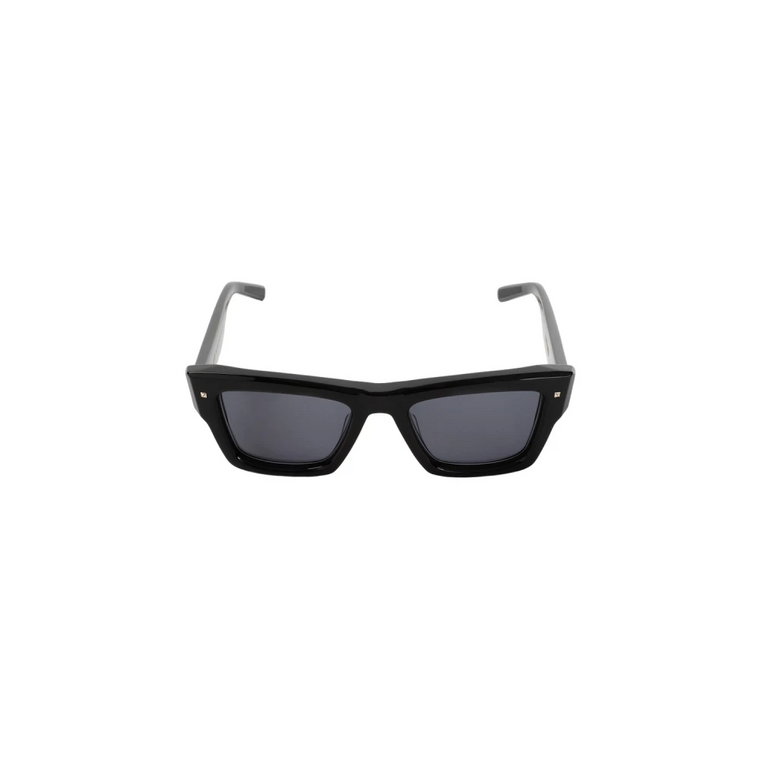 Czarne okulary przeciwsłoneczne Prostokątna oprawka Valentino