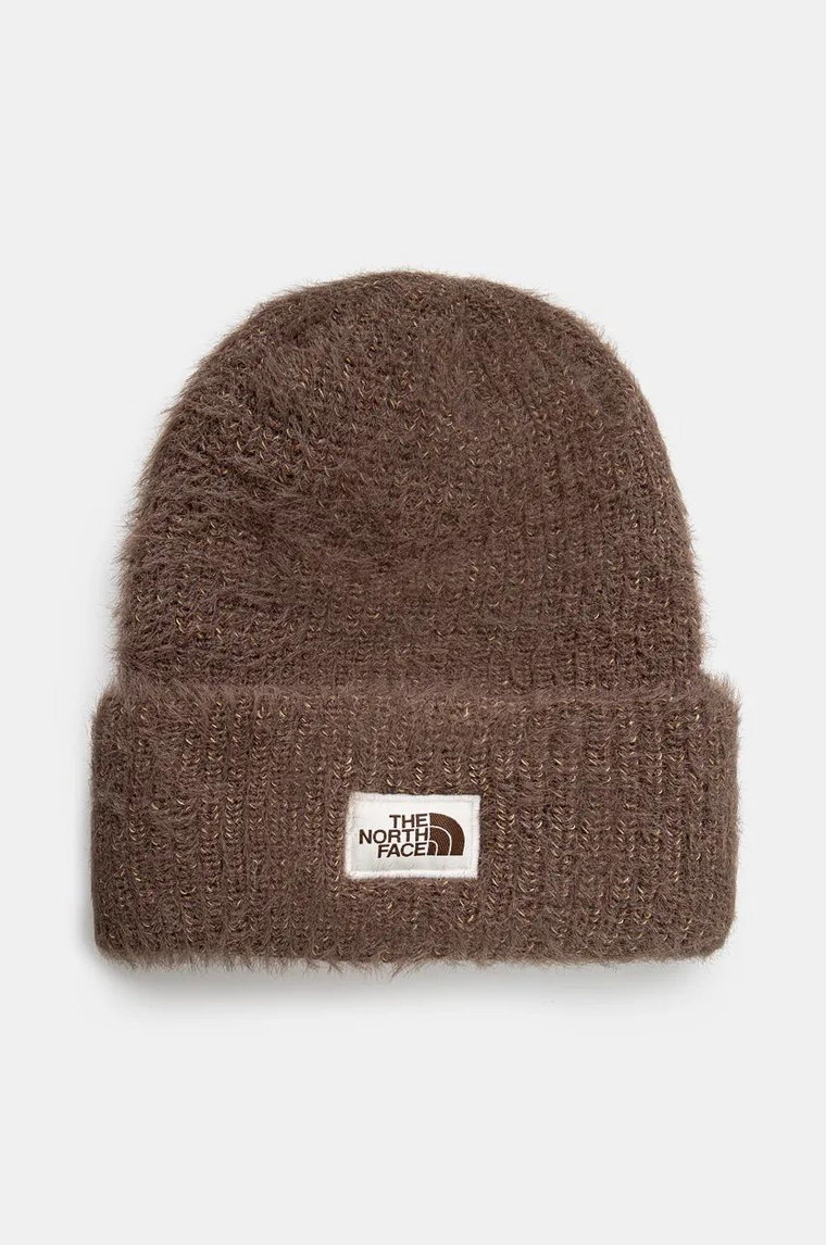 The North Face czapka Salty Bae Lined Beanie kolor brązowy z grubej dzianiny NF0A7WJL1OI1