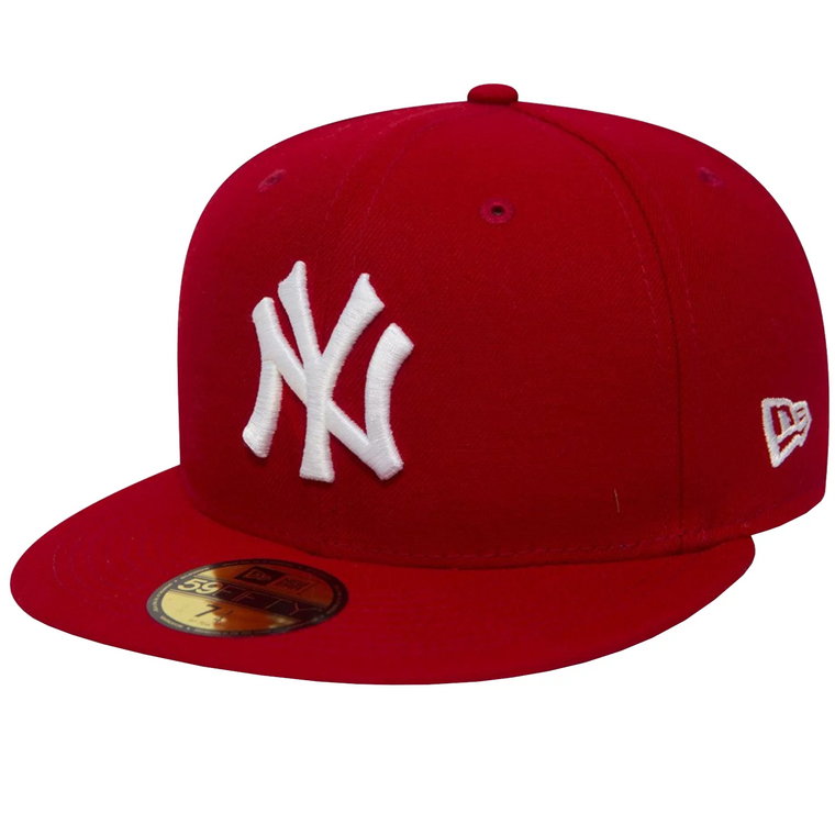 New Era New York Yankees MLB Basic Cap 10011573, Męskie, Czerwone, czapki z daszkiem, poliester, rozmiar: 7 1/8