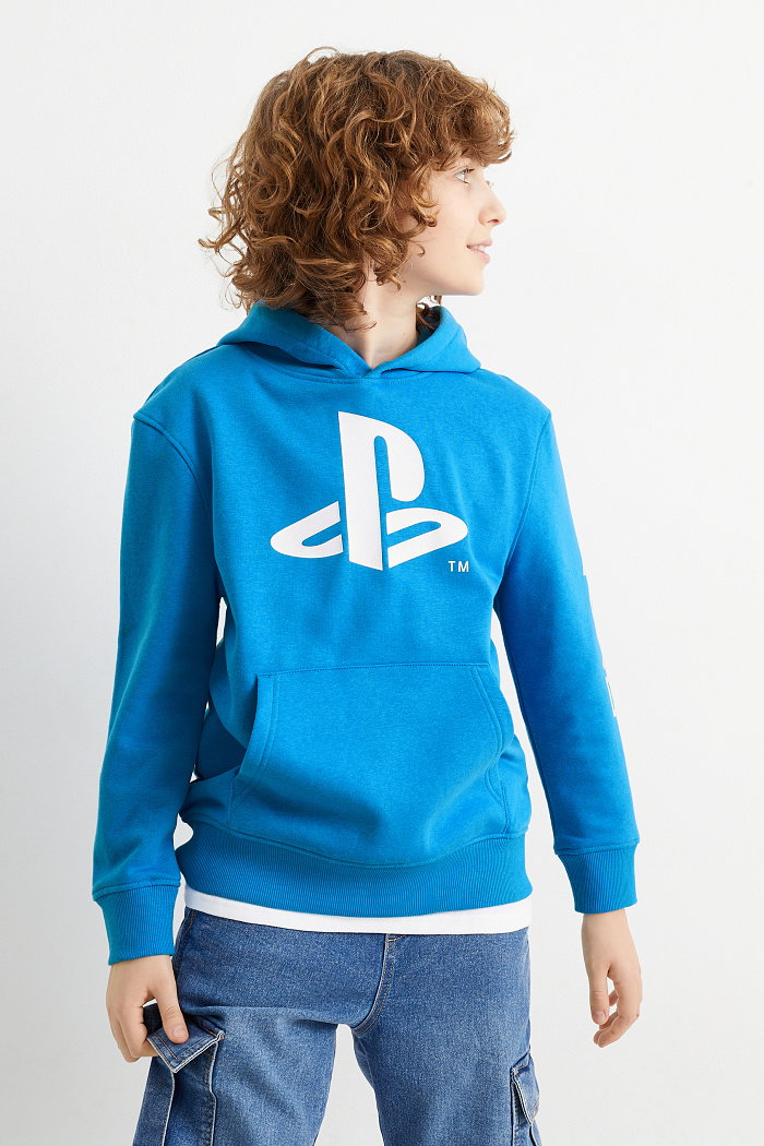 C&A PlayStation-bluza z kapturem, Niebieski, Rozmiar: 140