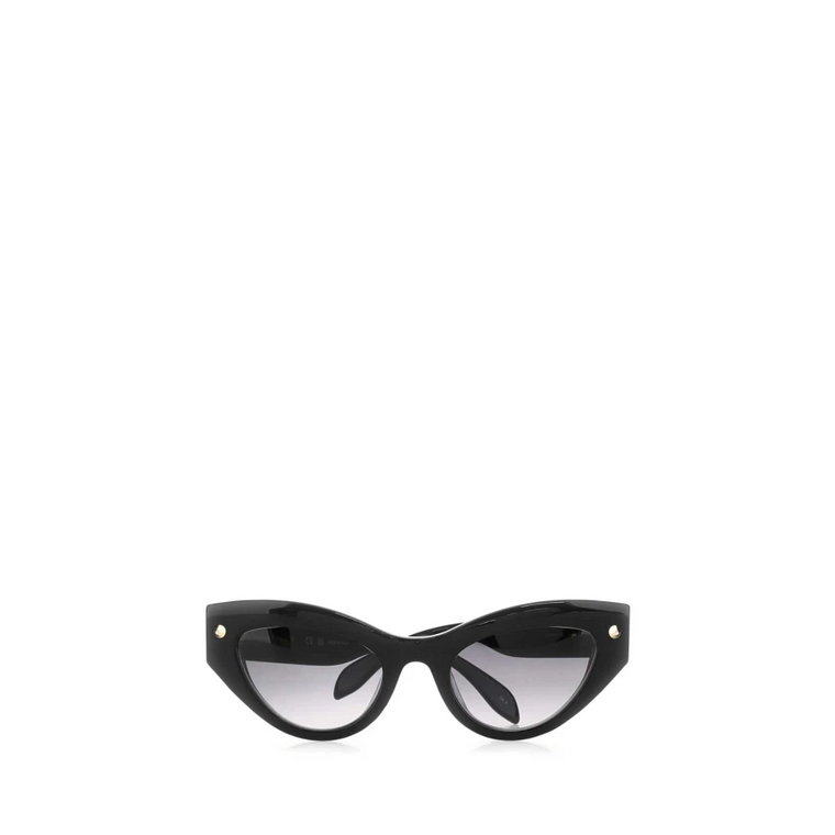 Czarne okulary przeciwsłoneczne z ozdobnymi ćwiekami Alexander McQueen