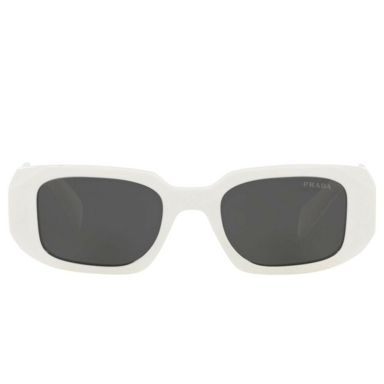 Nowoczesne okulary przeciwsłoneczne dla kobiet - biały i ciemnoszary Prada